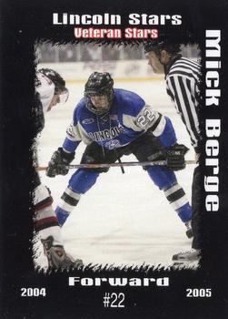 2004-05 Blueline Booster Club Lincoln Stars (USHL) Update #43 Mick Berge Front