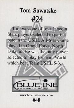 2004-05 Blueline Booster Club Lincoln Stars (USHL) Update #48 Tom Sawatske Back