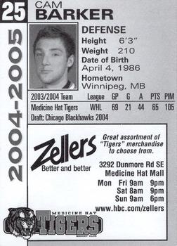 2004-05 Medicine Hat Tigers (WHL) #NNO Cam Barker Back