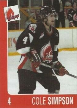 2004-05 Moose Jaw Warriors (WHL) #NNO Cole Simpson Front