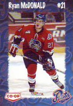 2004-05 Co-op Regina Pats (WHL) #NNO Ryan McDonald Front