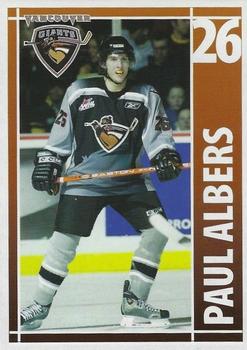 2004-05 BC Hydro Vancouver Giants (WHL) #NNO Paul Albers Front