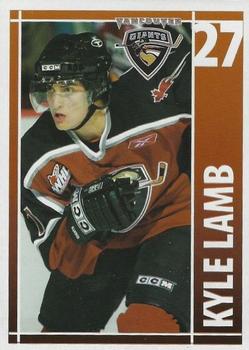 2004-05 BC Hydro Vancouver Giants (WHL) #NNO Kyle Lamb Front