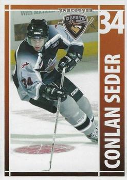 2004-05 BC Hydro Vancouver Giants (WHL) #NNO Conlan Seder Front