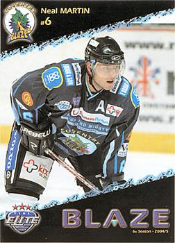 2004-05 Cardtraders Coventry Blaze (EIHL) #9 Neal Martin Front