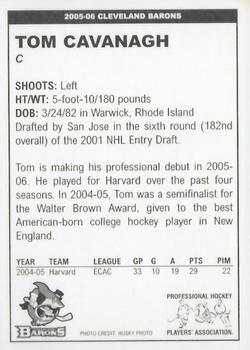 2005-06 Cleveland Barons (AHL) #NNO Tom Cavanagh Back