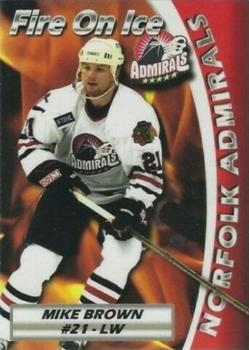 2005-06 Norfolk Admirals (AHL) #15 Mike Brown Front