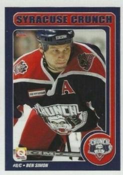2005-06 Choice Syracuse Crunch (AHL) #5 Ben Simon Front