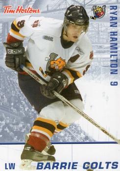 2005-06 Tim Hortons Barrie Colts (OHL) #NNO Ryan Hamilton Front