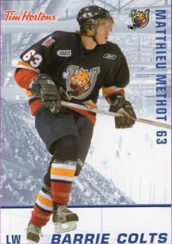 2005-06 Tim Hortons Barrie Colts (OHL) #NNO Matthieu Methot Front