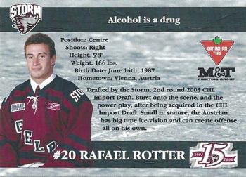 2005-06 M&T Printing Guelph Storm (OHL) #C-05 Rafael Rotter Back