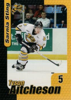 2005-06 Sarnia Sting (OHL) #1 Tyson Aitcheson Front