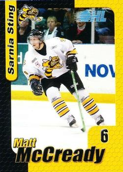 2005-06 Sarnia Sting (OHL) #13 Matt McCready Front