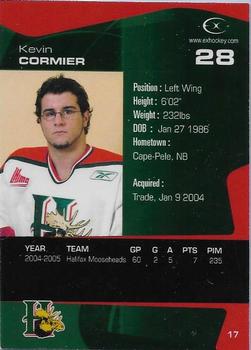2005-06 Extreme Halifax Mooseheads (QMJHL) #17 Kevin Cormier Back