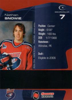 2005-06 Extreme Prince Edward Island Rocket (QMJHL) #NNO Nathan Snowie Back