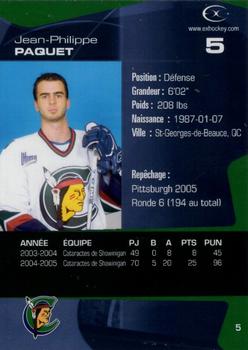2005-06 Extreme Shawinigan Cataractes (QMJHL) #5 Jean-Philipp Paquet Back