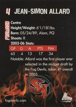 2005-06 St. John's Fog Devils (QMJHL) #2 Jean-Simon Allard Back