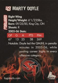 2005-06 St. John's Fog Devils (QMJHL) #7 Marty Doyle Back