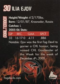 2005-06 St. John's Fog Devils (QMJHL) #8 Ilia Ejov Back
