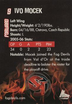 2005-06 St. John's Fog Devils (QMJHL) #15 Ivo Mocek Back