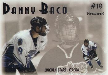 2005-06 Blueline Booster Club Lincoln Stars (USHL) #1 Danny Baco Front