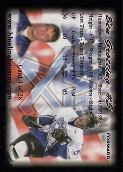 2005-06 Blueline Booster Club Lincoln Stars (USHL) #9 Ben Grotting Back