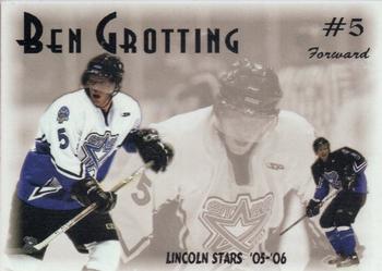 2005-06 Blueline Booster Club Lincoln Stars (USHL) #9 Ben Grotting Front