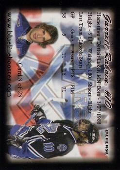 2005-06 Blueline Booster Club Lincoln Stars (USHL) #18 Garrett Raboin Back