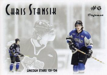 2005-06 Blueline Booster Club Lincoln Stars (USHL) Update #2-T Chris Stansik Front