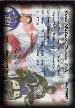 2005-06 Blueline Booster Club Lincoln Stars (USHL) Update #7-T Brian Mahoney-Wilson Back