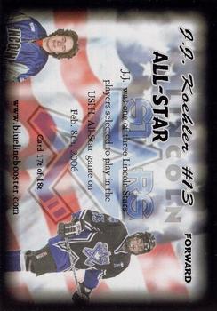 2005-06 Blueline Booster Club Lincoln Stars (USHL) Update #17-T J.J. Koehler Back