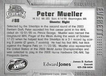 2005-06 Grandstand Everett Silvertips (WHL) #NNO Peter Mueller Back