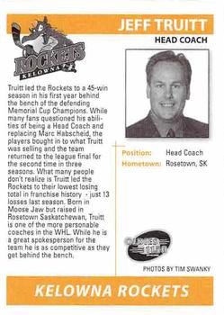 2005-06 Oldies-1150 Kelowna Rockets (WHL) #NNO Jeff Truitt Back