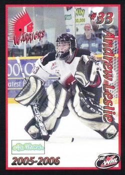 2005-06 Moose Jaw Warriors (WHL) #NNO Andrew Leslie Front