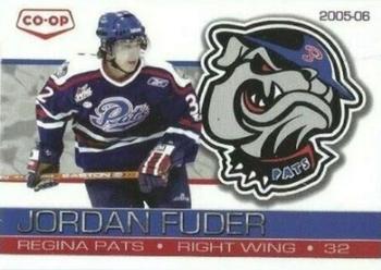 2005-06 Co-op Regina Pats (WHL) #6 Jordan Fuder Front