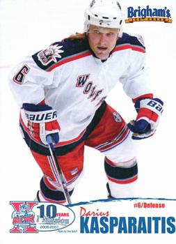 2006-07 Brigham's Ice Cream Hartford Wolf Pack (AHL) Kid's Club #NNO Darius Kasparaitis Front