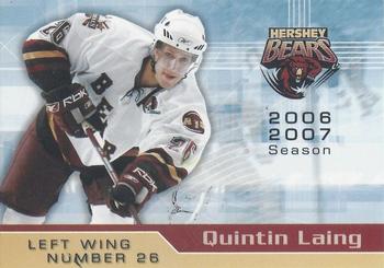2006-07 Patriot-News Hershey Bears (AHL) #NNO Quintin Laing Front