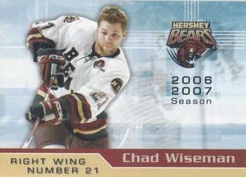 2006-07 Patriot-News Hershey Bears (AHL) #NNO Chad Wiseman Front