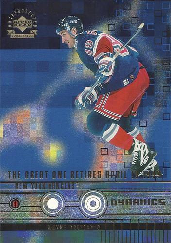 1999 Upper Deck Authenticated Wayne Gretzky Dynamics 3x5 #11 Wayne Gretzky Front