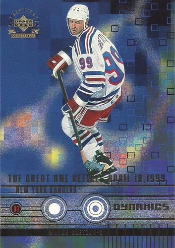 1999 Upper Deck Authenticated Wayne Gretzky Dynamics 3x5 #14 Wayne Gretzky Front