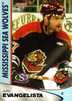 2003-04 Choice Mississippi Sea Wolves (ECHL) #9 John Evangelista Front