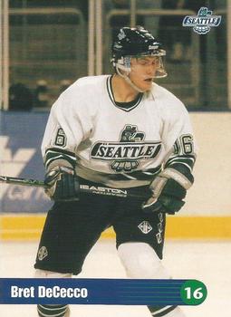 1996-97 Seattle Thunderbirds (WHL) #NNO Bret DeCecco Front