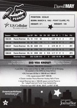 2006-07 Peoria Rivermen (AHL) 25 Greatest Rivermen #14 Darrell May Back