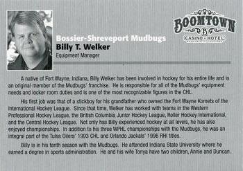 2006-07 Bossier-Shreveport Mudbugs (CHL) #NNO Billy Welker Back