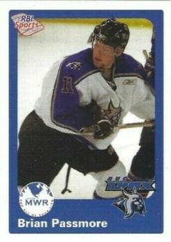 2006-07 RBI Sports Augusta Lynx (ECHL) #NNO Brian Passmore Front