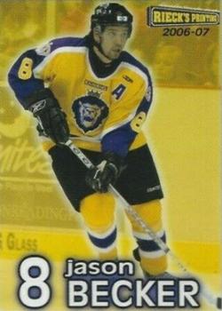 2006-07 Rieck's Printing Reading Royals (ECHL) #5 Jason Becker Front