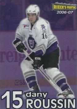 2006-07 Rieck's Printing Reading Royals (ECHL) #11 Dany Roussin Front