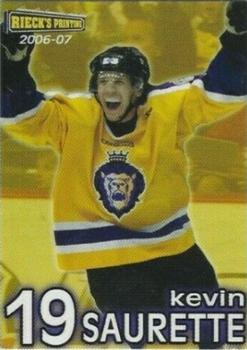 2006-07 Rieck's Printing Reading Royals (ECHL) #13 Kevin Saurette Front