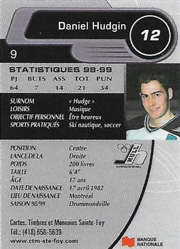 1999-00 Cartes, Timbres et Monnaies Sainte-Foy Hull Olympiques (QMJHL) #9 Daniel Hudgin Back
