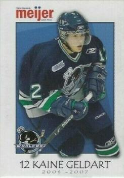 2006-07 Meijer Plymouth Whalers (OHL) #NNO Kaine Geldart Front